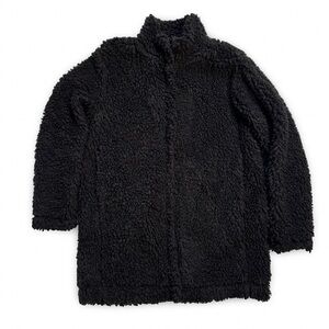 Banana Republic Black Teddy Coat women’s size medium